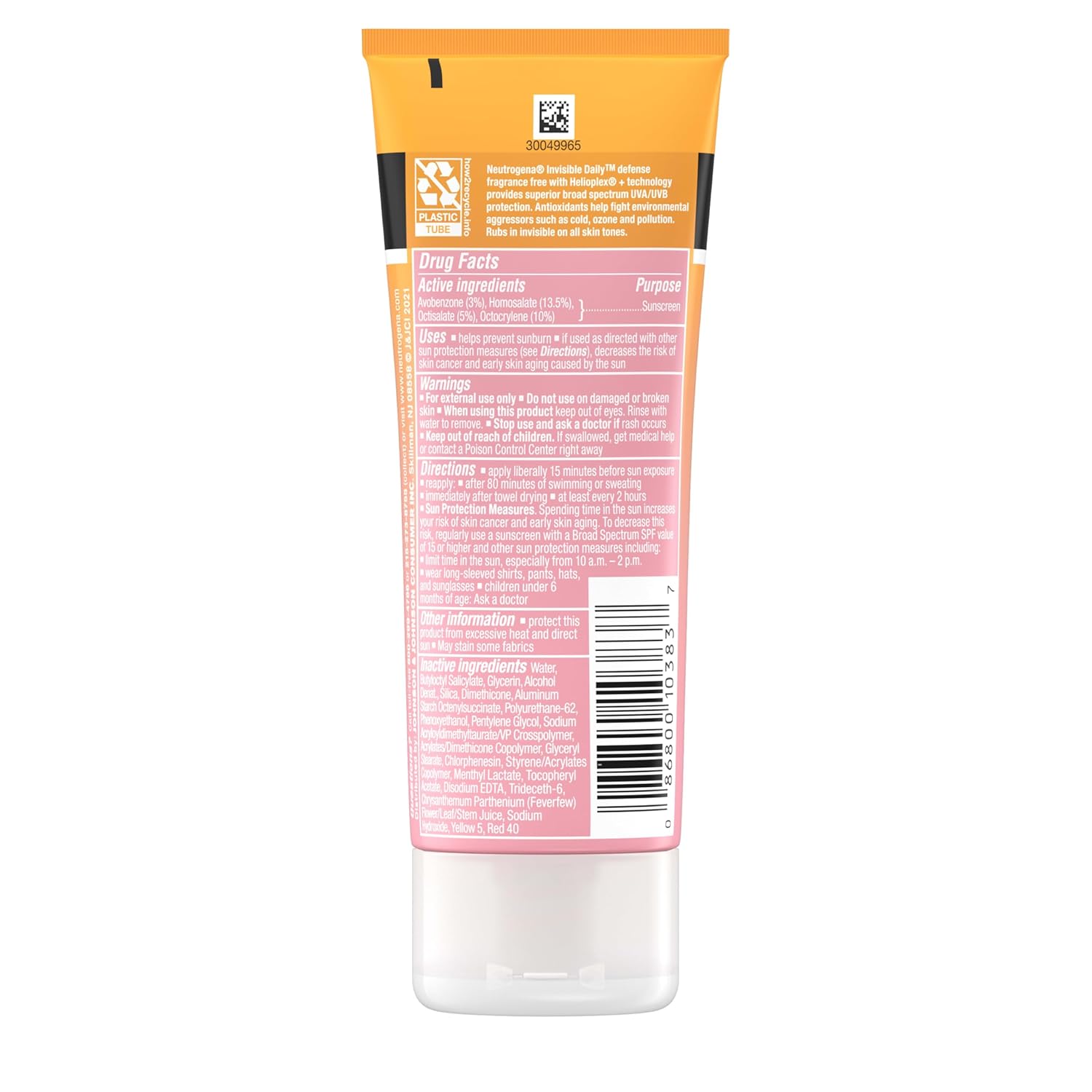 Neutrogena Invisible Daily Defense – Daily Anti-Aging Sunscreen Ritual, SPF 60+ Antioxidant Lotion