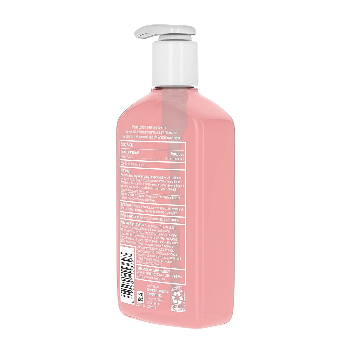 Neutrogena Oil-Free Acne Wash Pink Grapefruit – Practical Stocking Stuffer Gift for Teens, Students, and Skincare Lovers