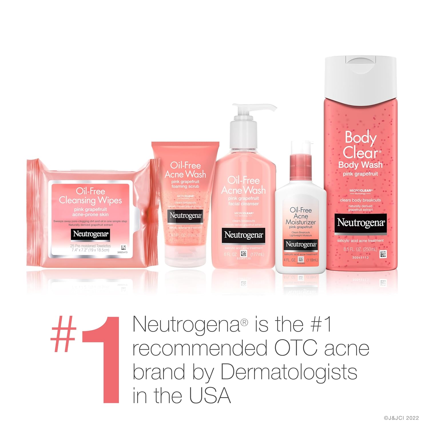 Neutrogena Pink Grapefruit Acne Face Wash – Teen-Friendly Daily Cleanser for Dorm and Shared Bathroom Use