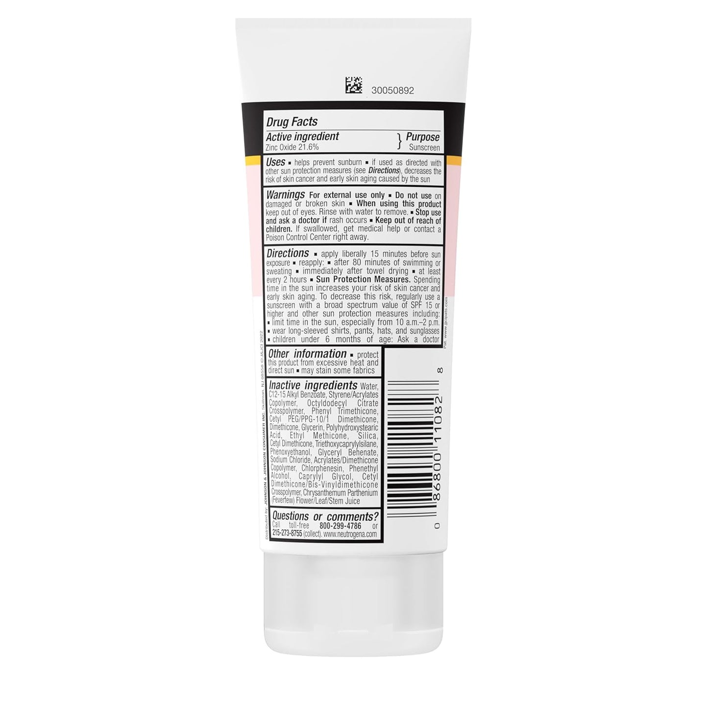 Neutrogena Pure & Free Baby Mineral Sunscreen Lotion SPF 50 – Gentle Sun Protection for Toddlers at the Beach, Pool and Park, 3-Pack