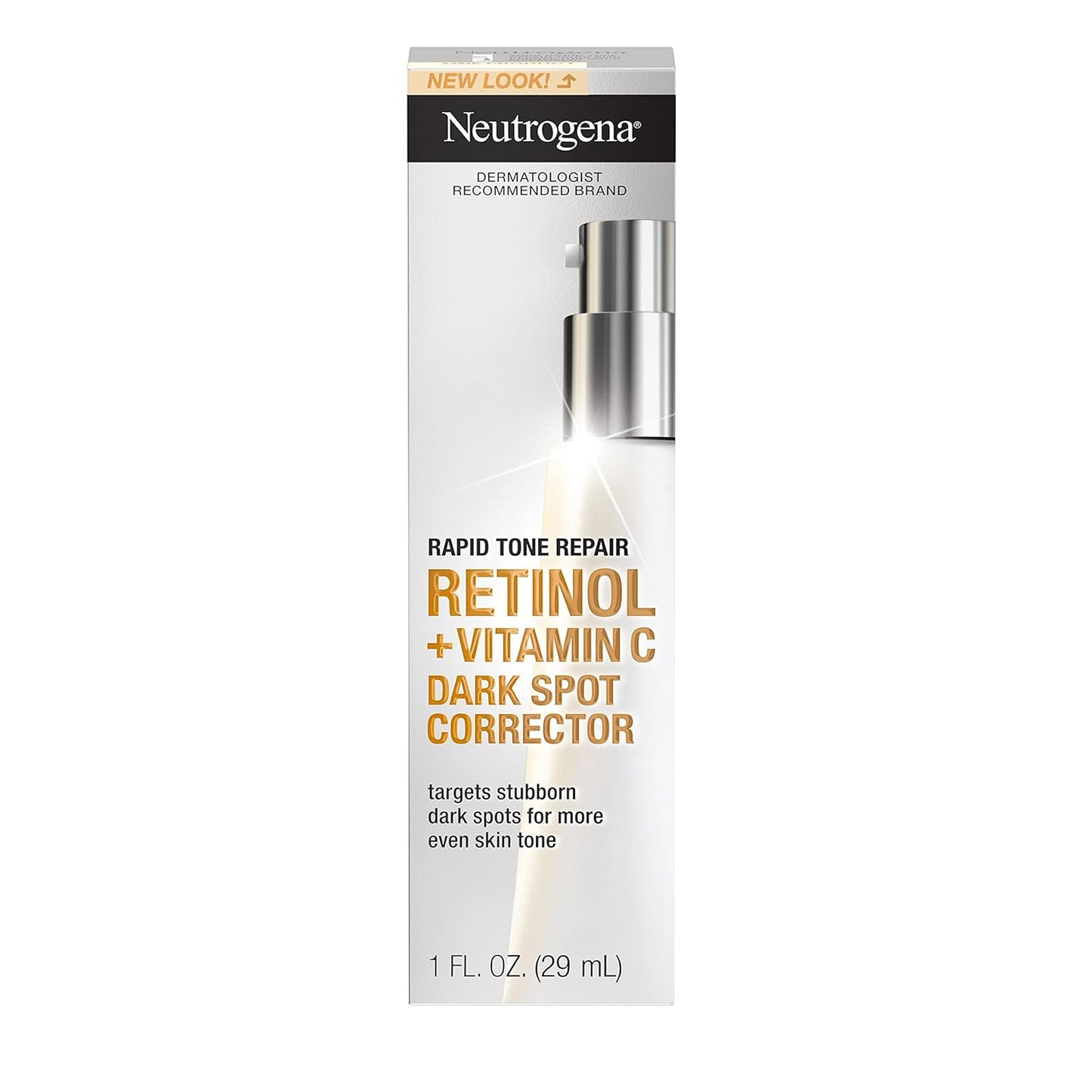Neutrogena Rapid Tone Repair Retinol + Vitamin C Serum – Gentle, Unscented Daily Treatment for Sensitive Skin