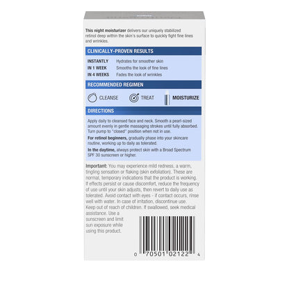 Neutrogena Rapid Wrinkle Repair Retinol Night Cream – Calming Bedtime Self-Care Ritual for Face & Neck Hydration