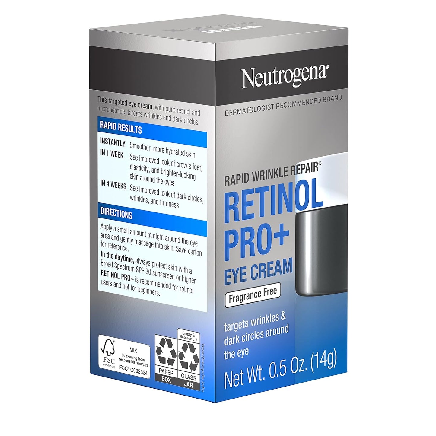 Neutrogena Rapid Wrinkle Repair Retinol Pro+ Eye Cream – Nightly Self-Care Ritual for Smoother Eye Area