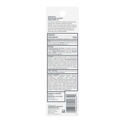 Neutrogena Revitalizing Tinted Lip Balm SPF 20 – Beach and Hiking Lip Care with Sun Protection and Berry Tint