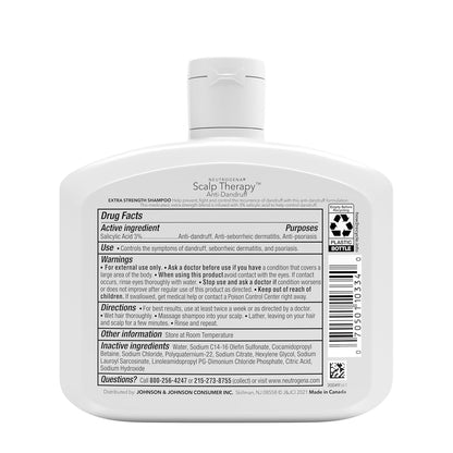Neutrogena T/Sal Scalp Therapy Shampoo – Dermatologist-Recommended Safe Treatment for Recurring Dandruff, 3% Salicylic Acid, 12 fl. oz