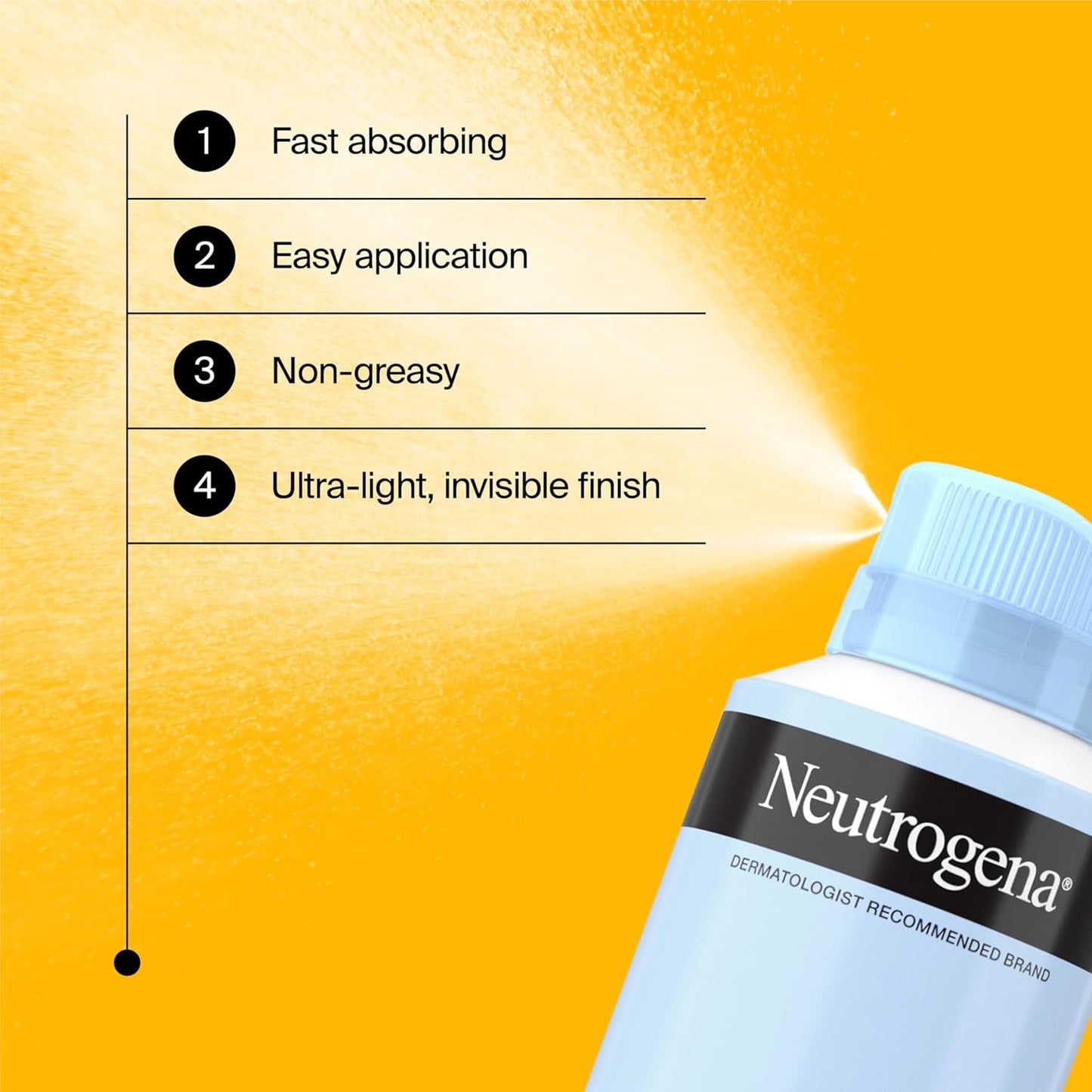 Neutrogena Ultra Sheer Body Mist Sunscreen Spray SPF 70 – Portable Sun Protection for Hiking, Biking, and Beach Days, 80-Minute Water Resistant, 5 oz Pack of 3