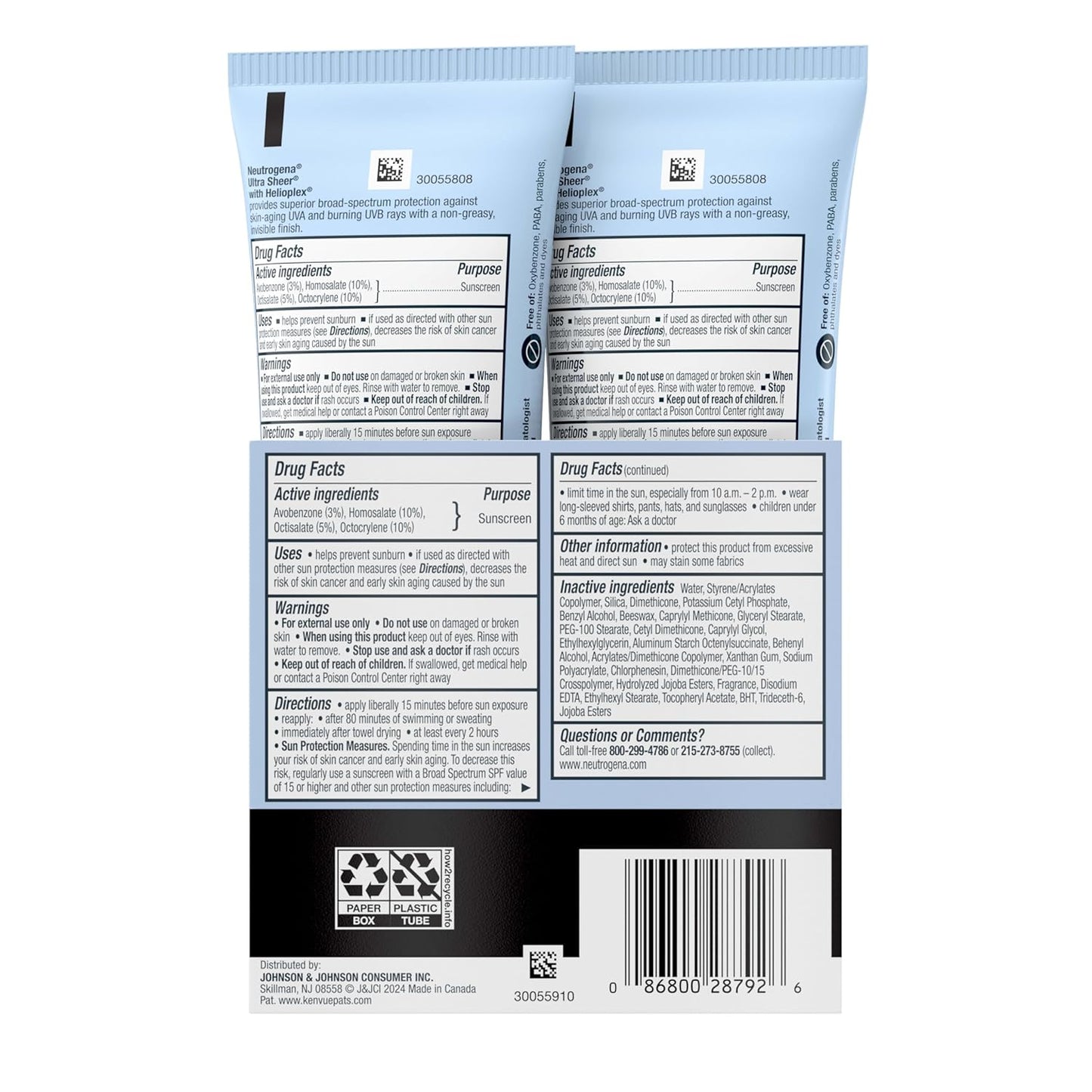 Neutrogena Ultra Sheer SPF 45 Sunscreen for Daily Morning Skincare and Self-Care Routines