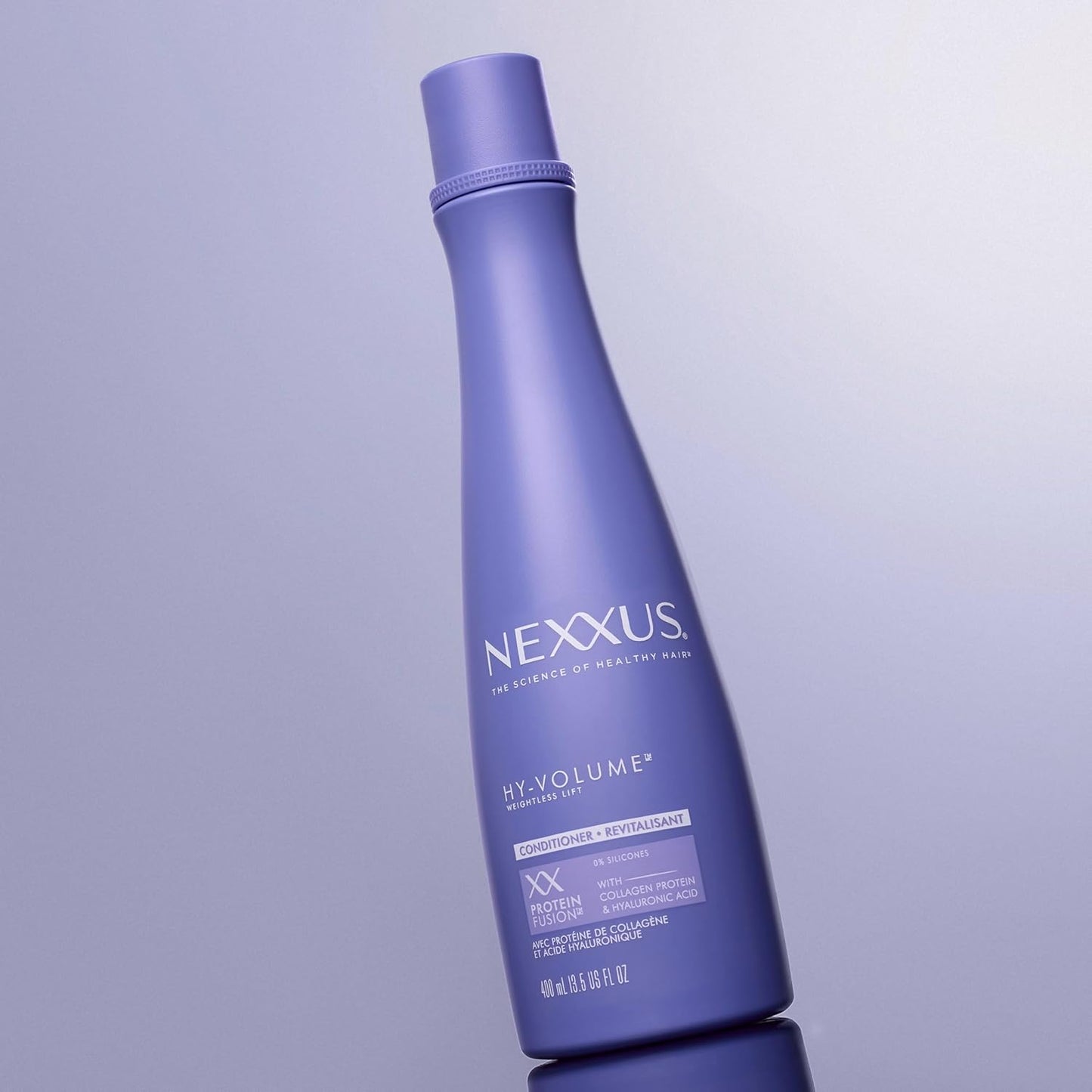 Nexxus HY-VOLUME Conditioner – Mindful Haircare Moment with Collagen Protein and Citrus Breeze Scent for Limp Strands