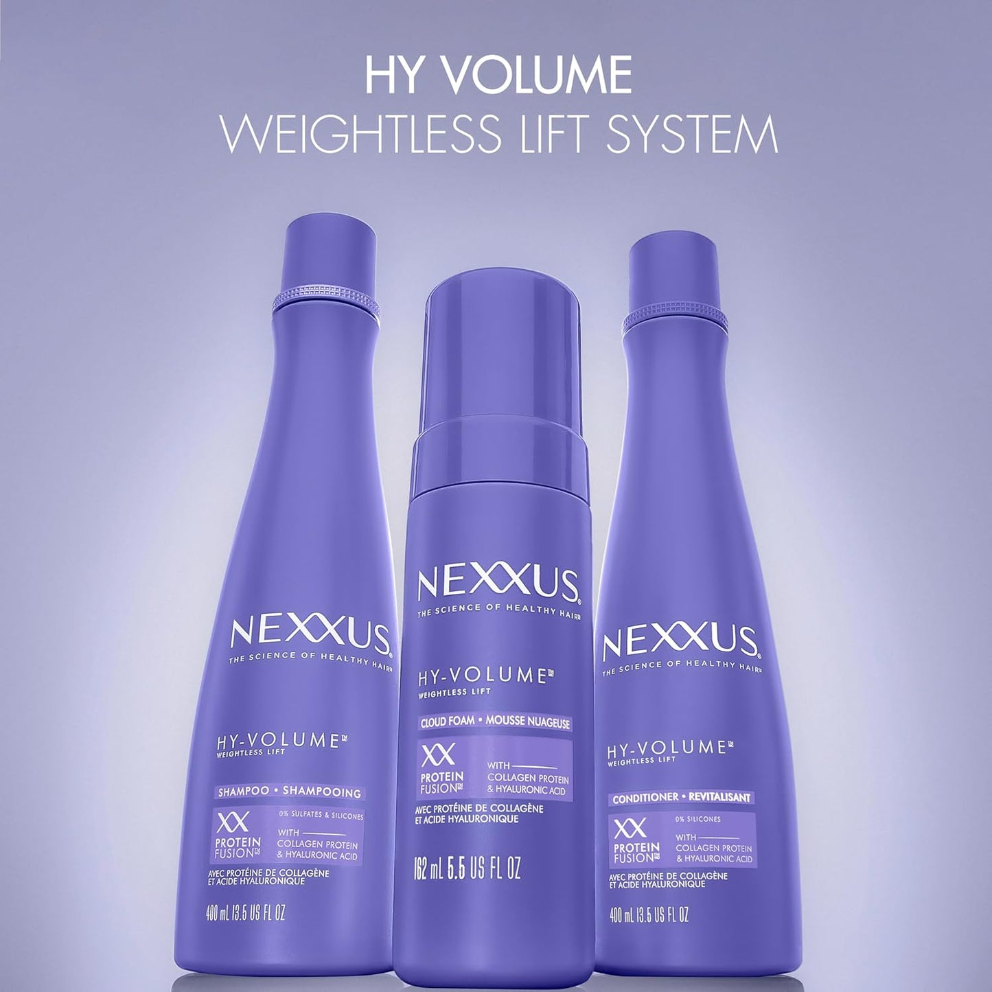 Nexxus HY-VOLUME Conditioner – Mindful Haircare Moment with Collagen Protein and Citrus Breeze Scent for Limp Strands