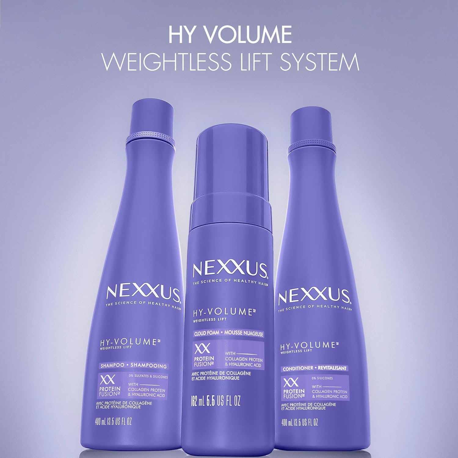 Nexxus HY-VOLUME Conditioner – Mindful Haircare Moment with Collagen Protein and Citrus Breeze Scent for Limp Strands