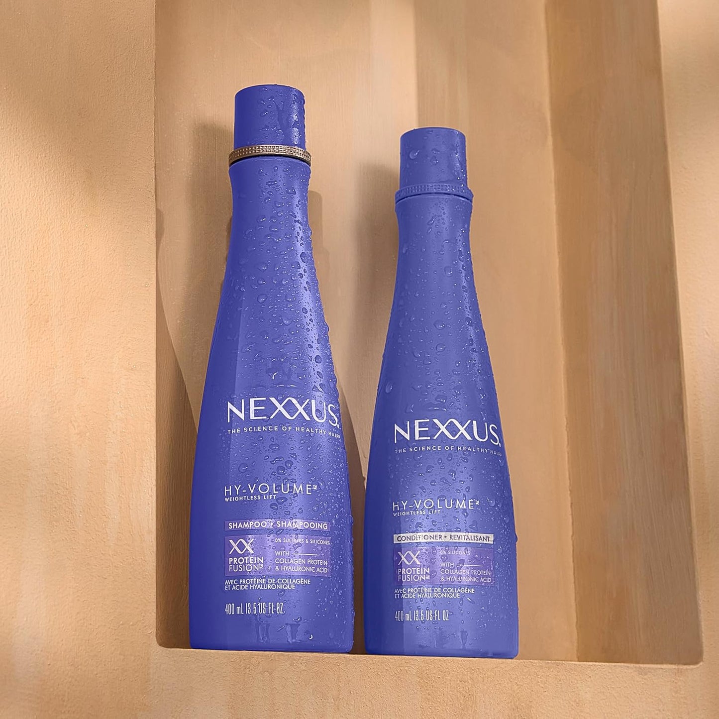 Nexxus HY-VOLUME Conditioner – Mindful Haircare Moment with Collagen Protein and Citrus Breeze Scent for Limp Strands