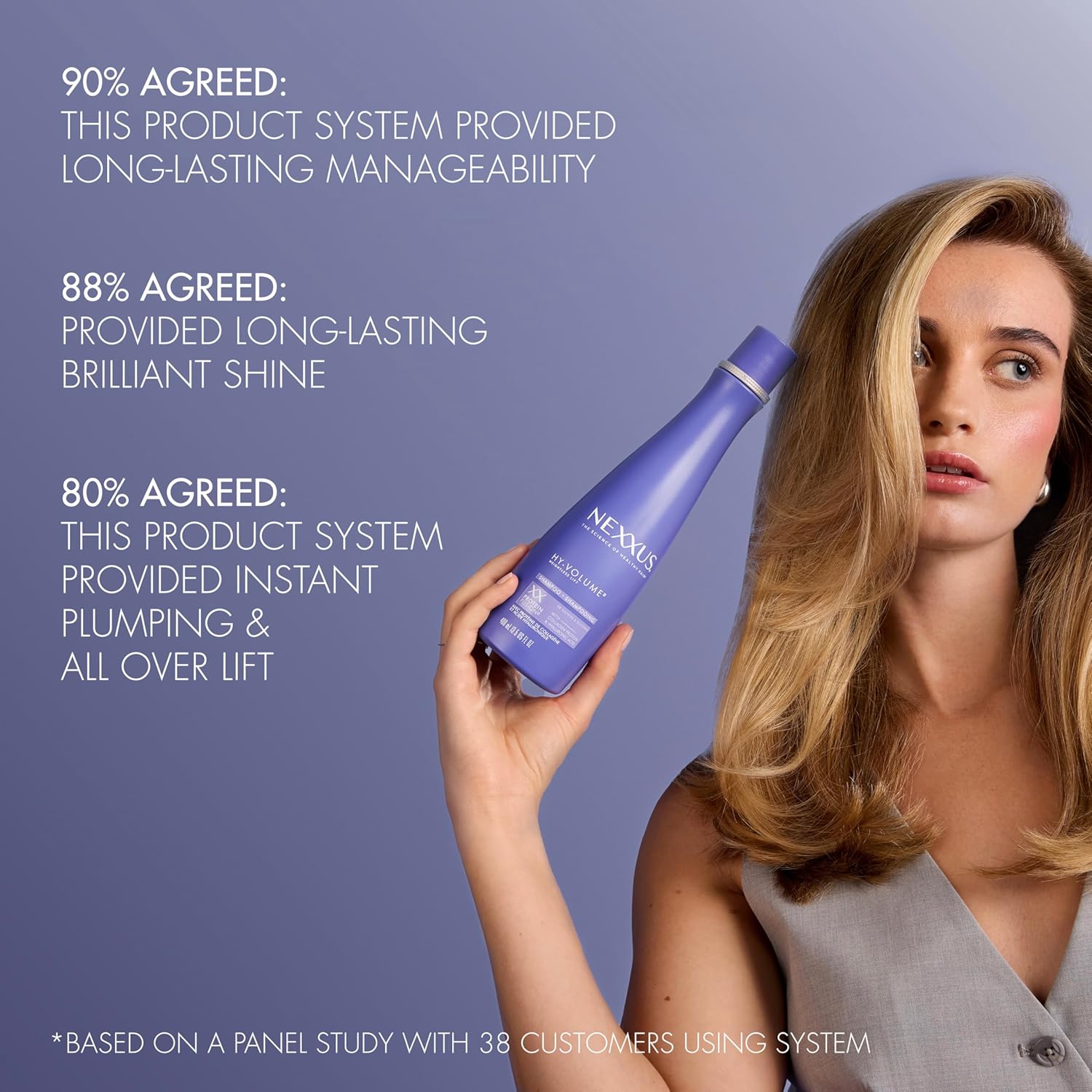 Nexxus Hy-Volume Weightless Lift Shampoo – Mindful Self-Care Hair Cleansing Ritual for Limp, Lifeless Strands