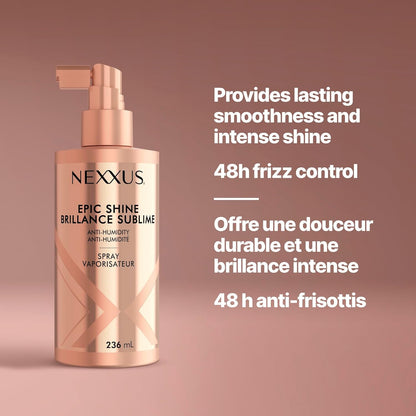 Nexxus Sleek Polish Heat Protectant – Single-Step Frizz Solution for Clean Vanities, 8 oz