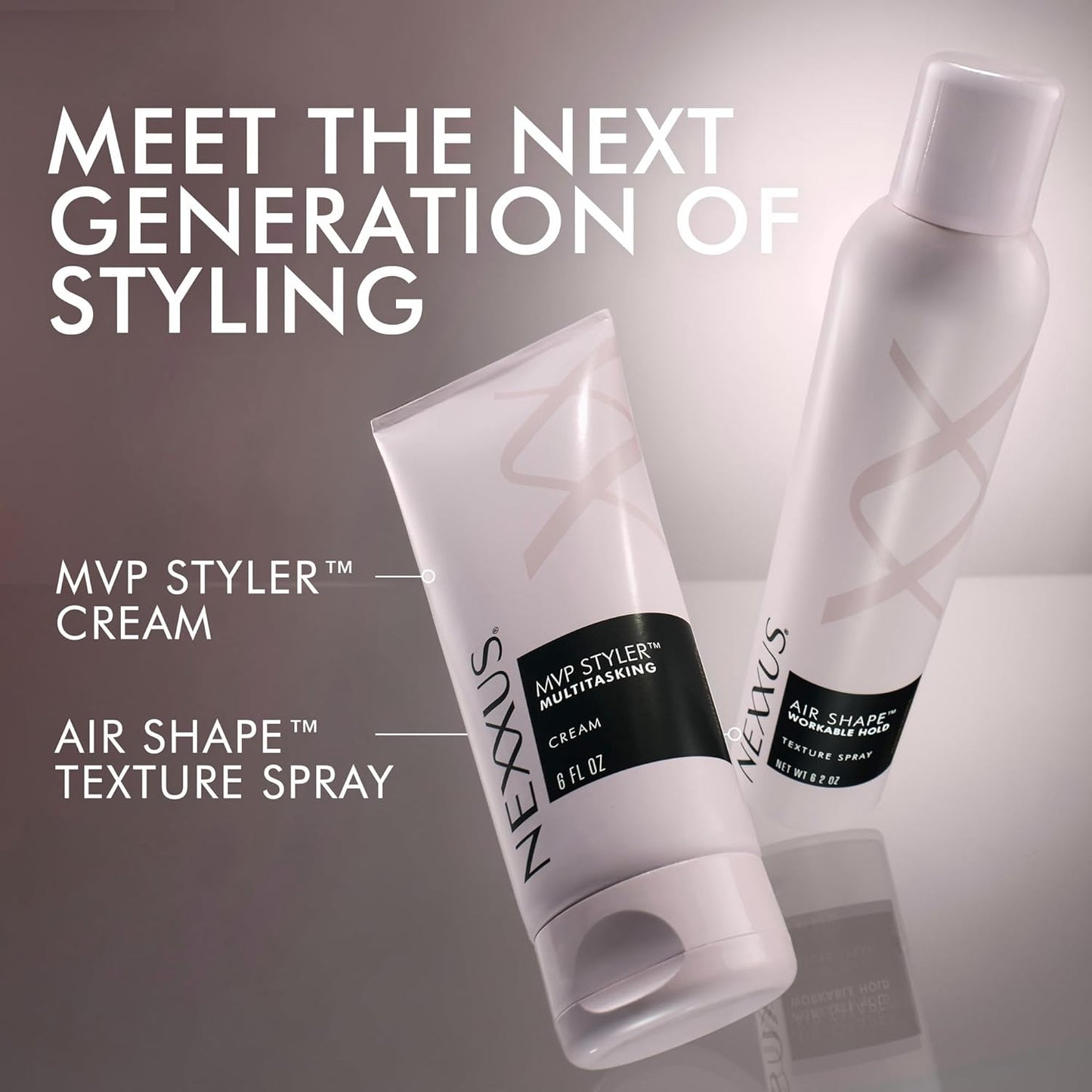 Nexxus Styling Cream MVP Styler Hybrid Multitasking Hair Cream for Capsule Hair Routines, Less Is More Styling