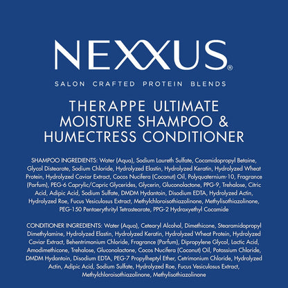 Nexxus Therappe Humectress Premium Shampoo and Conditioner with Caviar Complex – Salon-Grade Hair Luxury