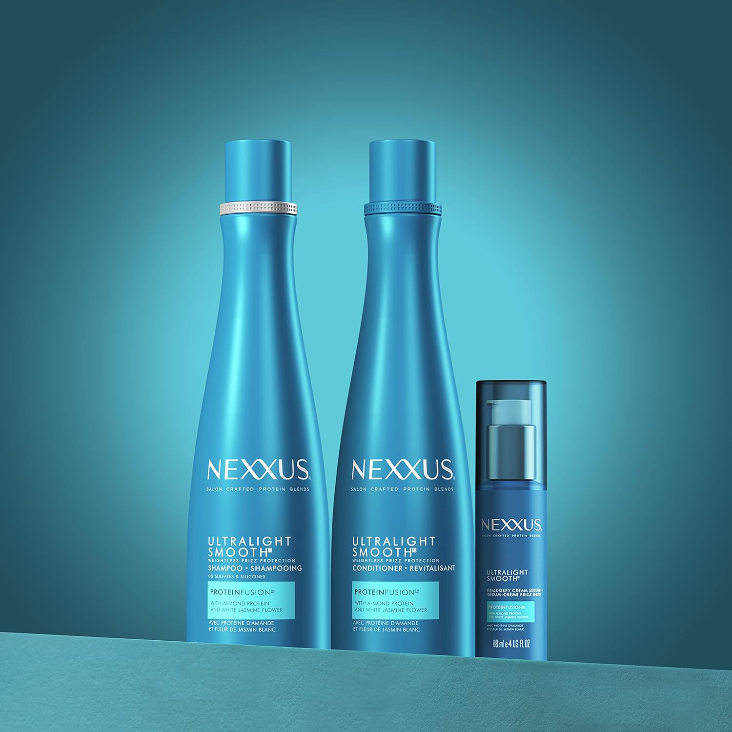 Nexxus Ultralight Premium Anti-Frizz Shampoo & Conditioner – Salon-Grade Hair System with Jasmine Flower