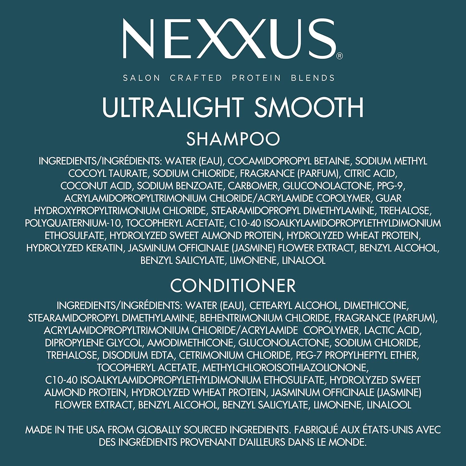 Nexxus Ultralight Premium Anti-Frizz Shampoo & Conditioner – Salon-Grade Hair System with Jasmine Flower