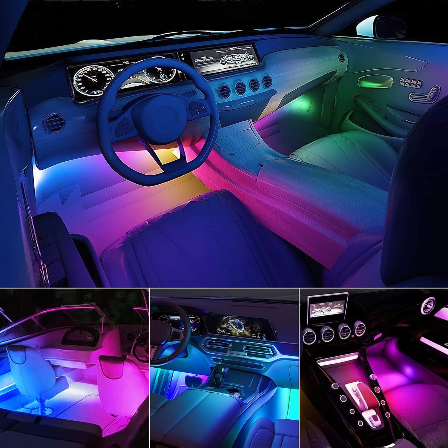 Nilight Music Sync Interior Lights – Family Safe Colorful Cabin Glow for Teen Drivers and Backseat Riders