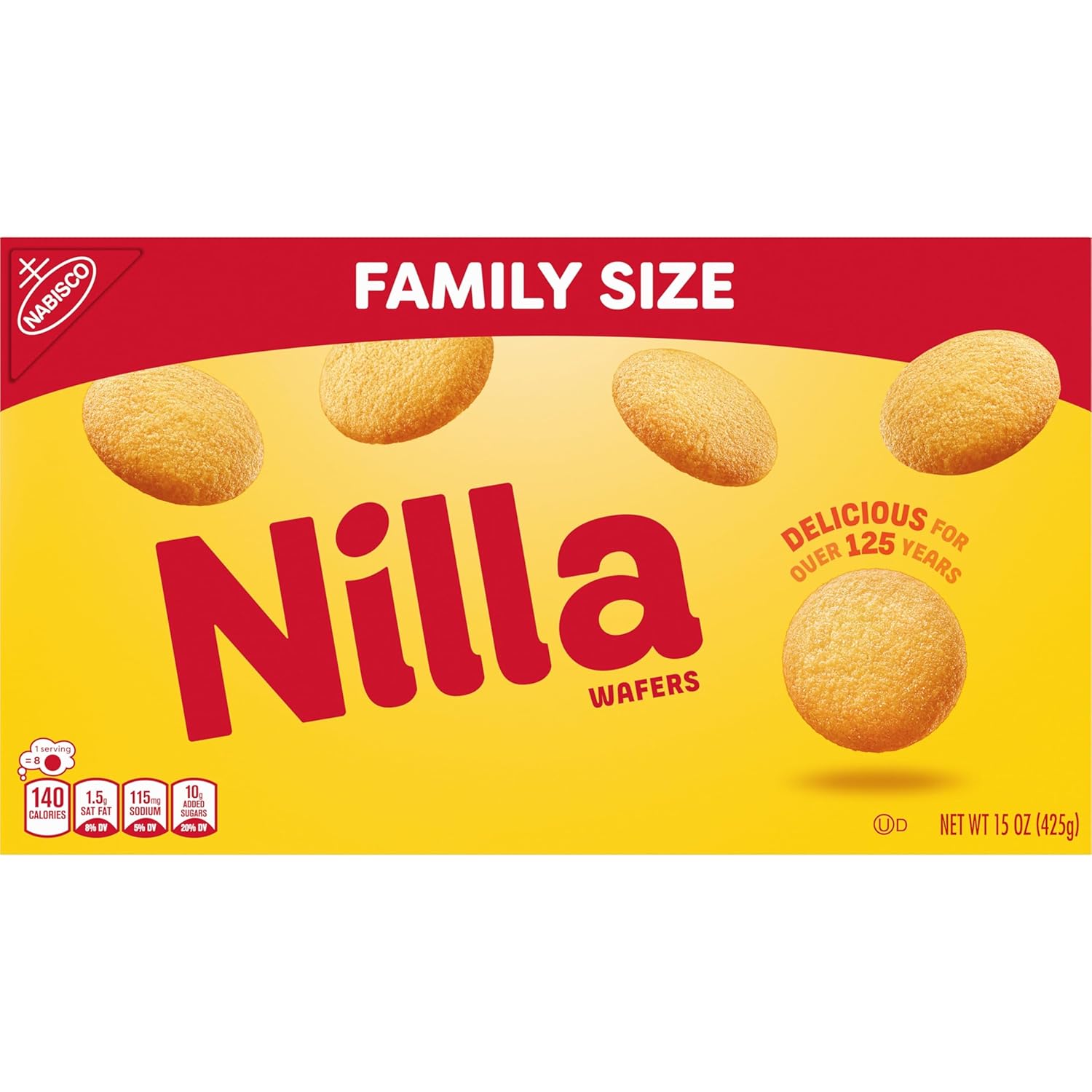 NILLA Wafers Cookies, Vanilla Wafers Snack for Kids Lunchboxes, Crunchy Vanilla Baking Wafers for After-School Treats