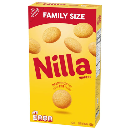 NILLA Wafers Cookies, Vanilla Wafers Snack for Kids Lunchboxes, Crunchy Vanilla Baking Wafers for After-School Treats