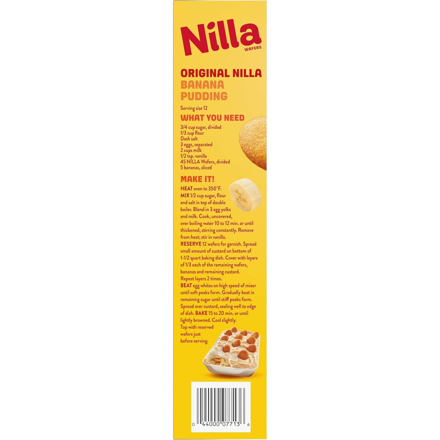 NILLA Wafers Cookies, Vanilla Wafers Snack for Kids Lunchboxes, Crunchy Vanilla Baking Wafers for After-School Treats