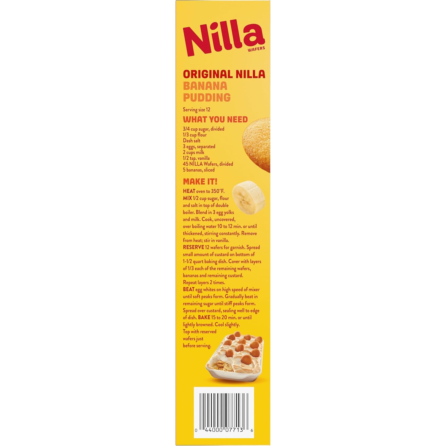 NILLA Wafers Cookies, Vanilla Wafers Snack for Kids Lunchboxes, Crunchy Vanilla Baking Wafers for After-School Treats
