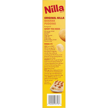 NILLA Wafers Cookies, Vanilla Wafers Snack for Kids Lunchboxes, Crunchy Vanilla Baking Wafers for After-School Treats