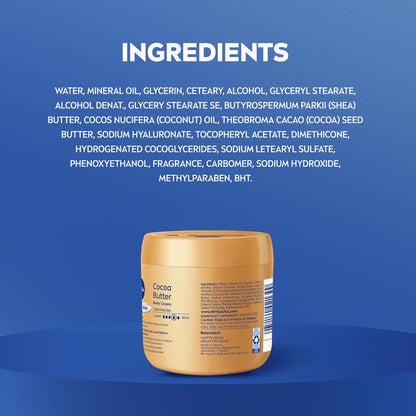 NIVEA Cocoa Butter Body Cream with Deep Nourishing Serum – Birthday Gift for Women Who Love Skincare, 16 Ounce Jar