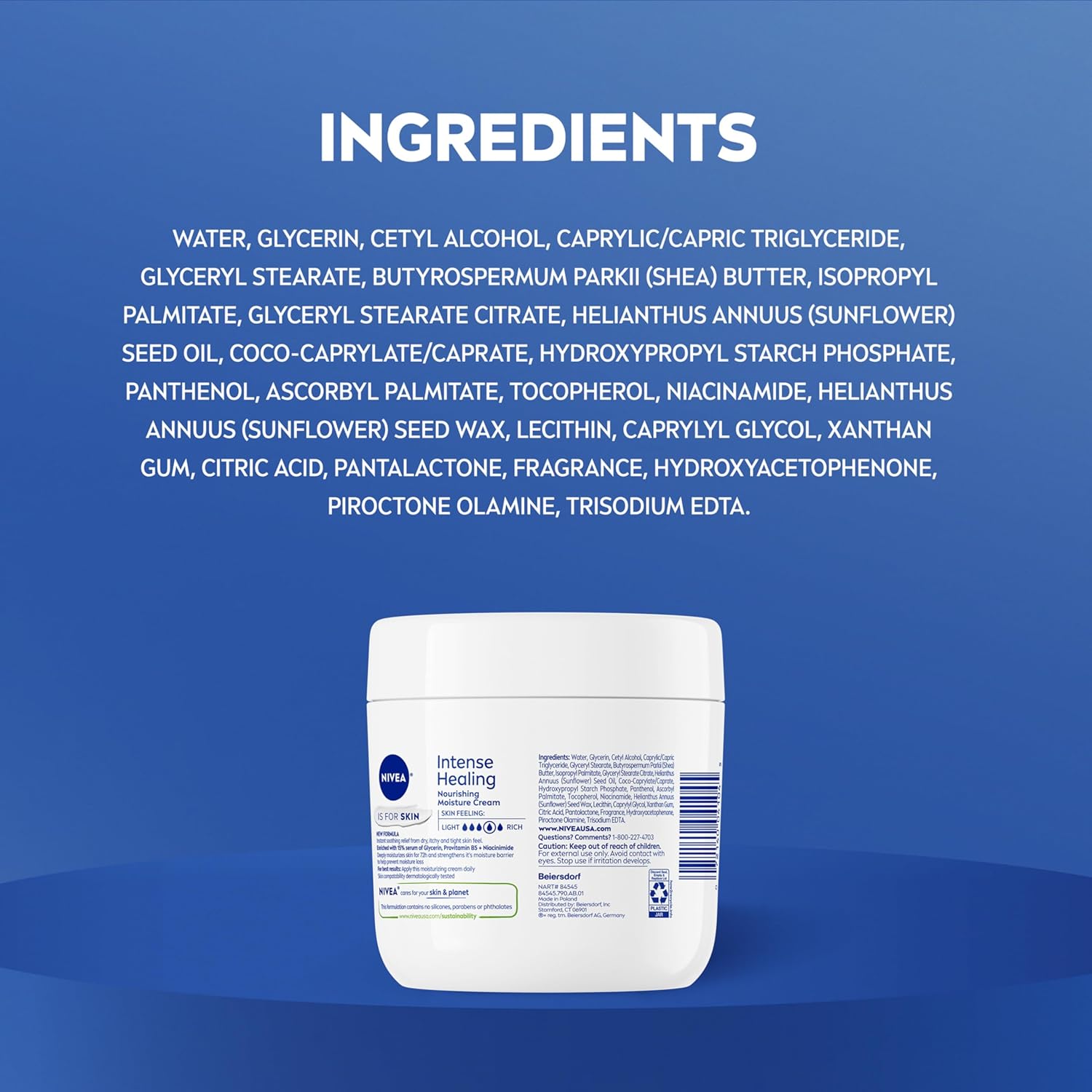 NIVEA Intense Healing Body Cream – Thoughtful Birthday Gift for Women Who Love Skincare, 13.5 Oz Jar