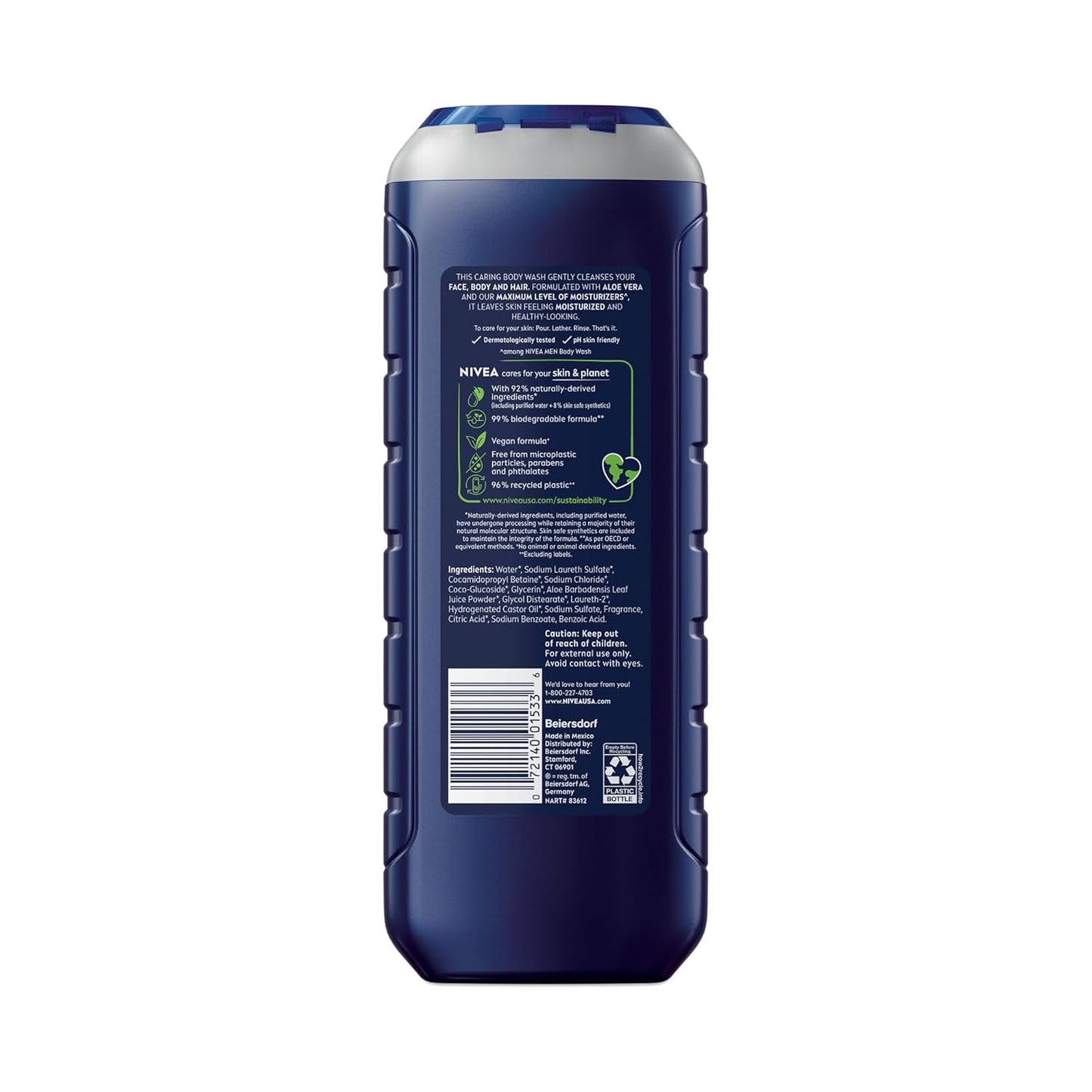 NIVEA MEN Maximum Hydration Body Wash for Dry Skin – Aloe Vera Wellness Shower Gel for Nightly Wind-Down Self-Care Rituals