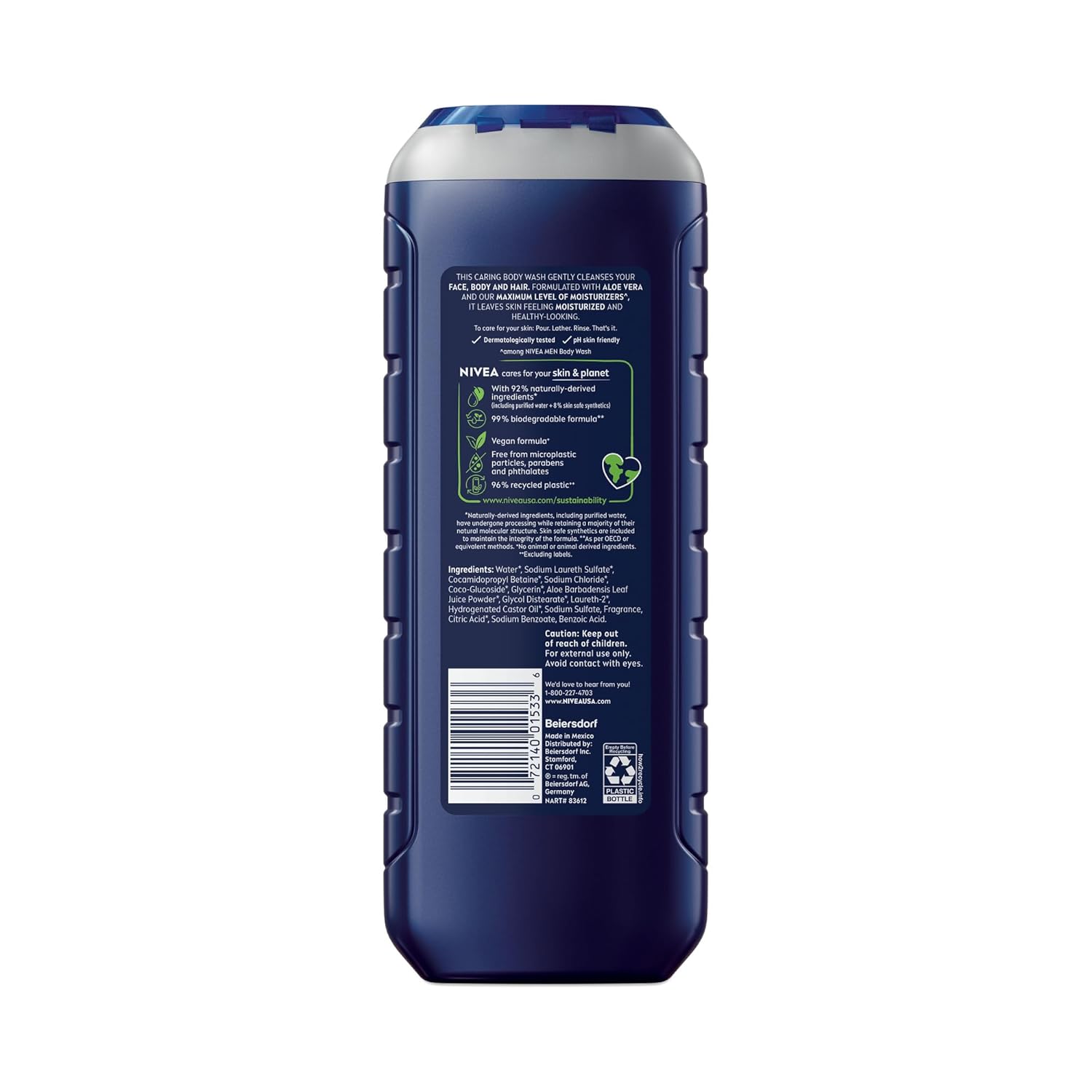 NIVEA MEN Maximum Hydration Body Wash for Dry Skin – Aloe Vera Wellness Shower Gel for Nightly Wind-Down Self-Care Rituals