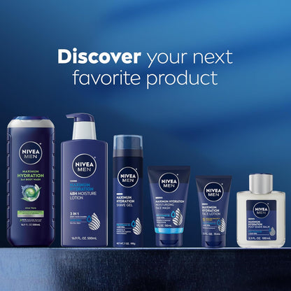 NIVEA MEN Maximum Hydration Body Wash for Dry Skin – Aloe Vera Wellness Shower Gel for Nightly Wind-Down Self-Care Rituals