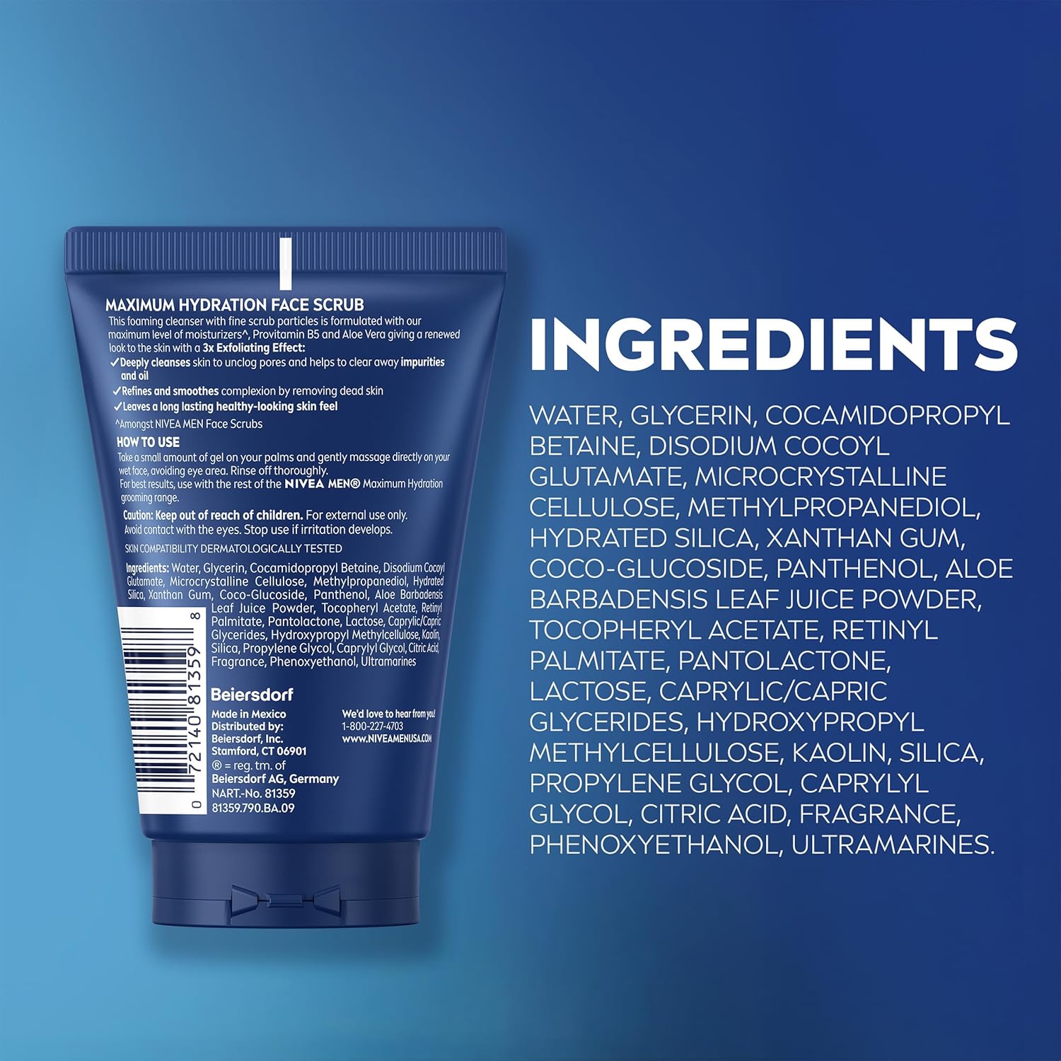 NIVEA MEN Maximum Hydration Face Scrub – Post-Workout Reset Ritual for Active Men's Skincare Routine