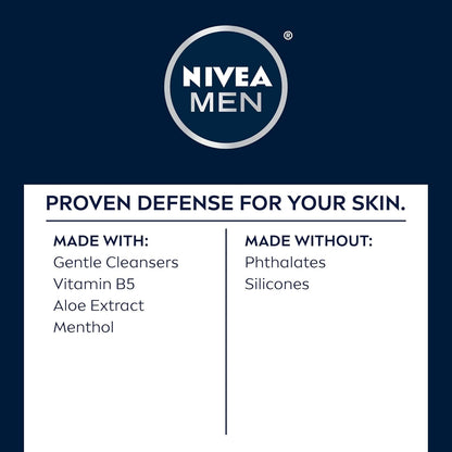 NIVEA MEN Maximum Hydration Face Wash – Clean-Design Daily Cleanser for a Simple One-Step Bathroom Skincare Routine