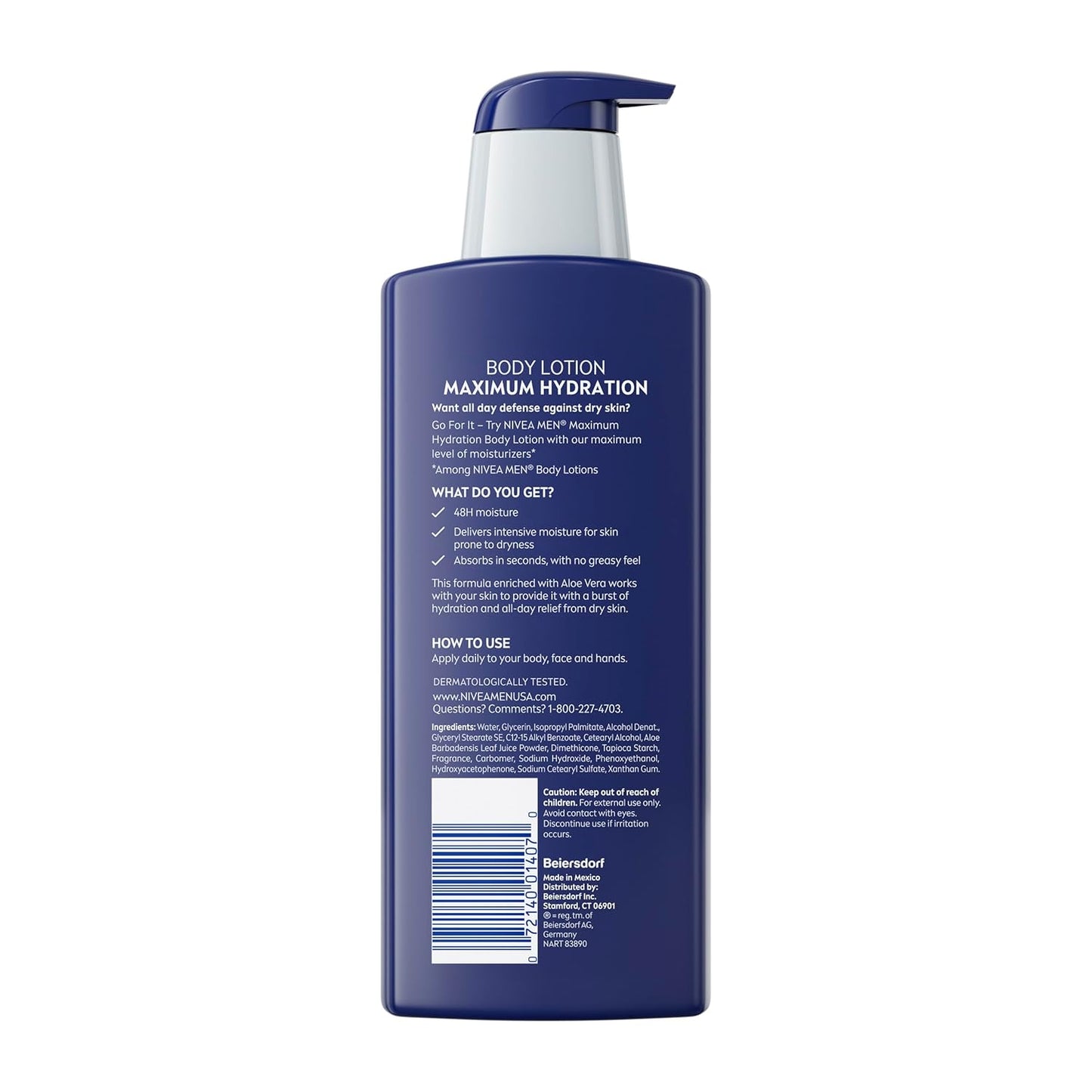 NIVEA MEN Real Madrid Limited Edition Lotion – Birthday Gift for Soccer Fans, 48-Hour Hydrating Body Moisturizer for Men