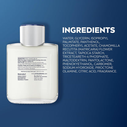 NIVEA MEN Real Madrid Sensitive Post Shave Balm – Daily Calming Aftershave Ritual for Sensitive Skin, 3.3 oz 3-Pack