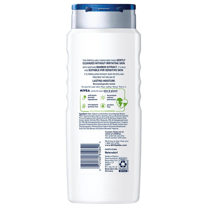 NIVEA MEN Sensitive Body Wash with Bamboo Extract – Travel-Size Shower Gel for the Gym Bag