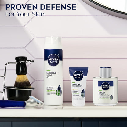 NIVEA MEN Sensitive Face Lotion with SPF 15 – Daily Morning Self-Care Ritual for Sensitive Skin