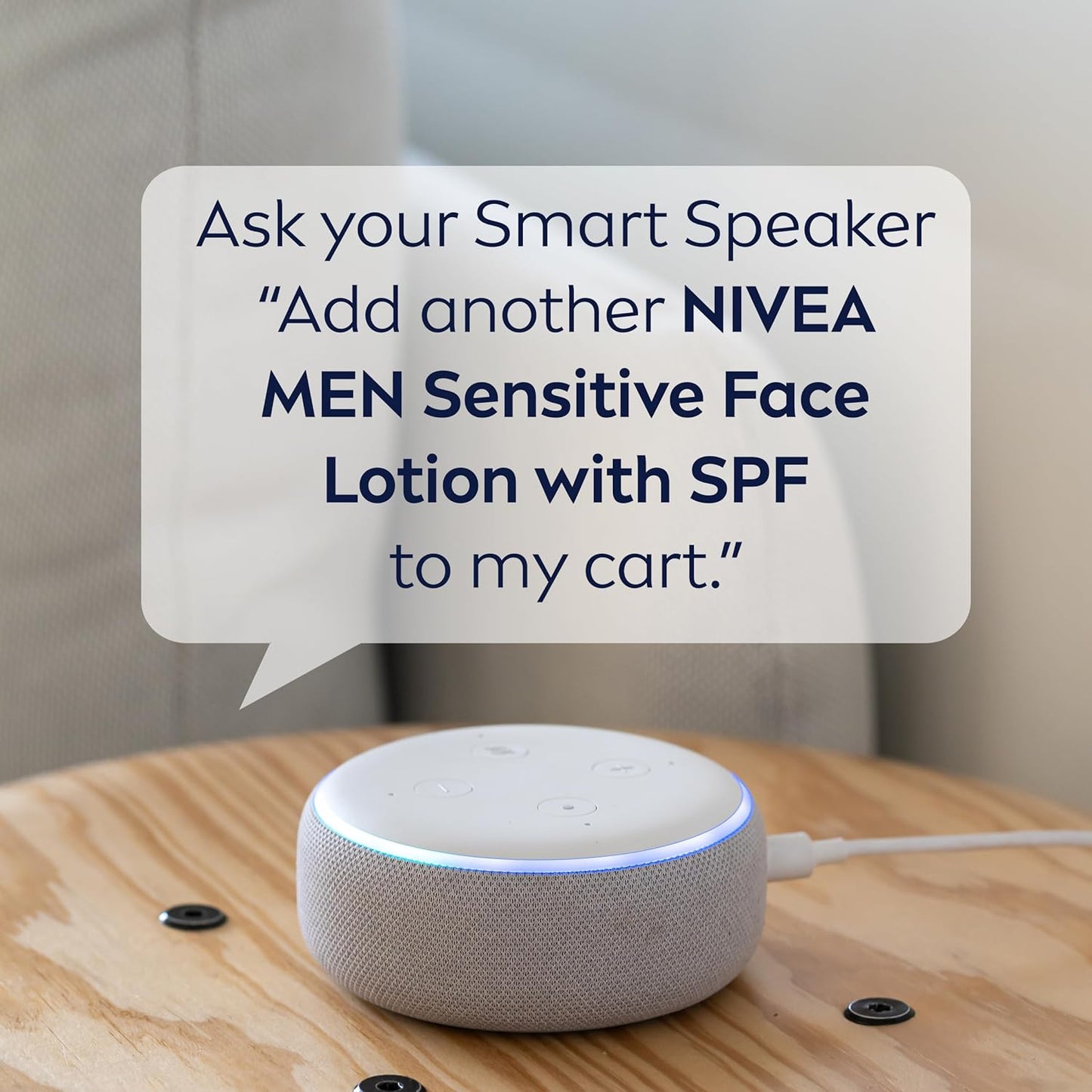 NIVEA MEN Sensitive Face Lotion with SPF 15 – Daily Morning Self-Care Ritual for Sensitive Skin