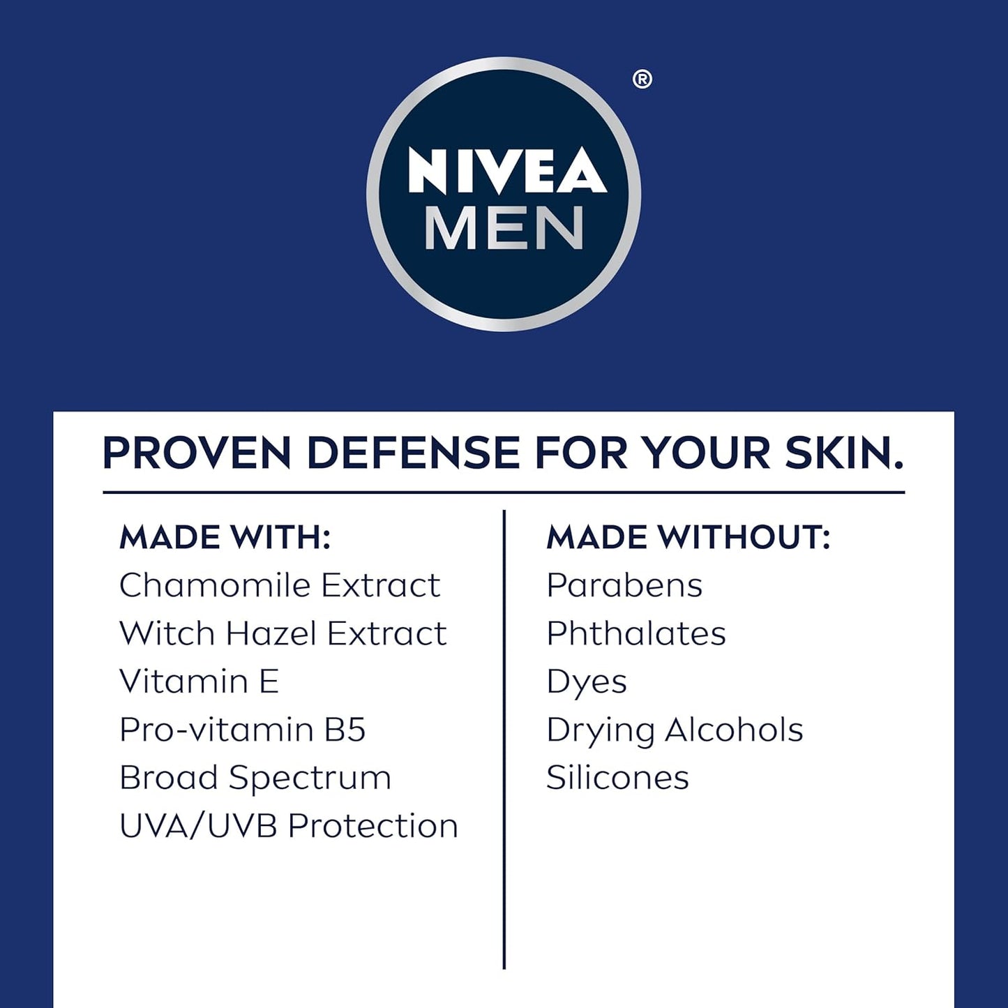 NIVEA MEN Sensitive Face Lotion with SPF 15 – Daily Morning Self-Care Ritual for Sensitive Skin