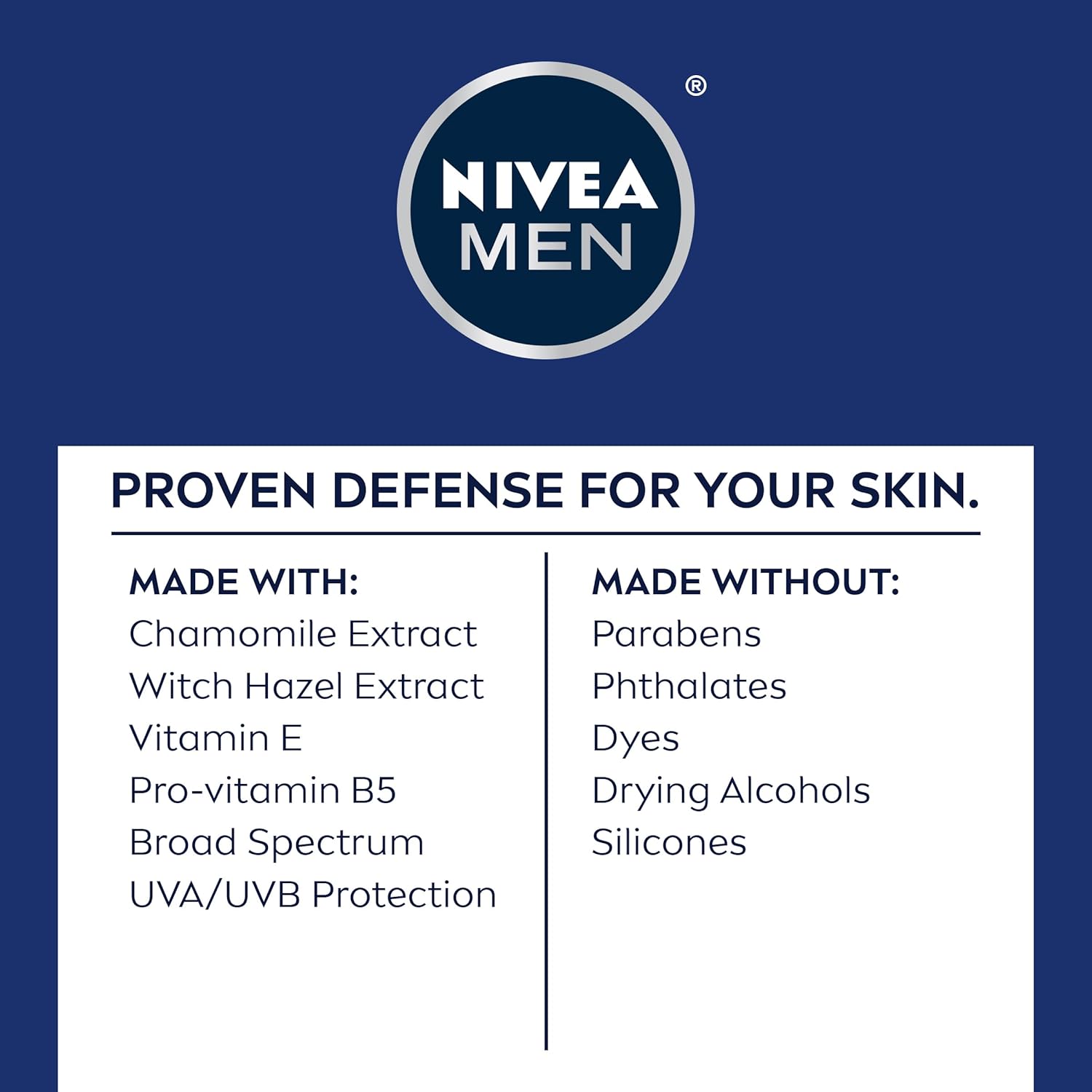 NIVEA MEN Sensitive Face Lotion with SPF 15 – Daily Morning Self-Care Ritual for Sensitive Skin