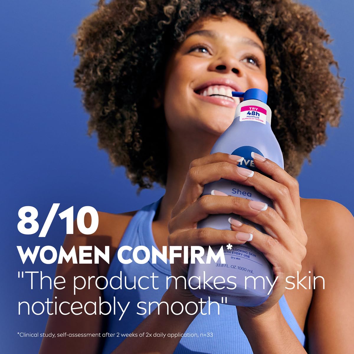 NIVEA Shea Nourish Body Lotion with Hyaluronic Acid – Practical Gift Set Staple for Women and Men, 33.8 Fl Oz Pump