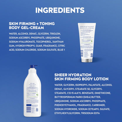 NIVEA Skin Firming Body Lotion and Toning Gel Cream Gift Set – Premium Birthday Present for Women and Moms