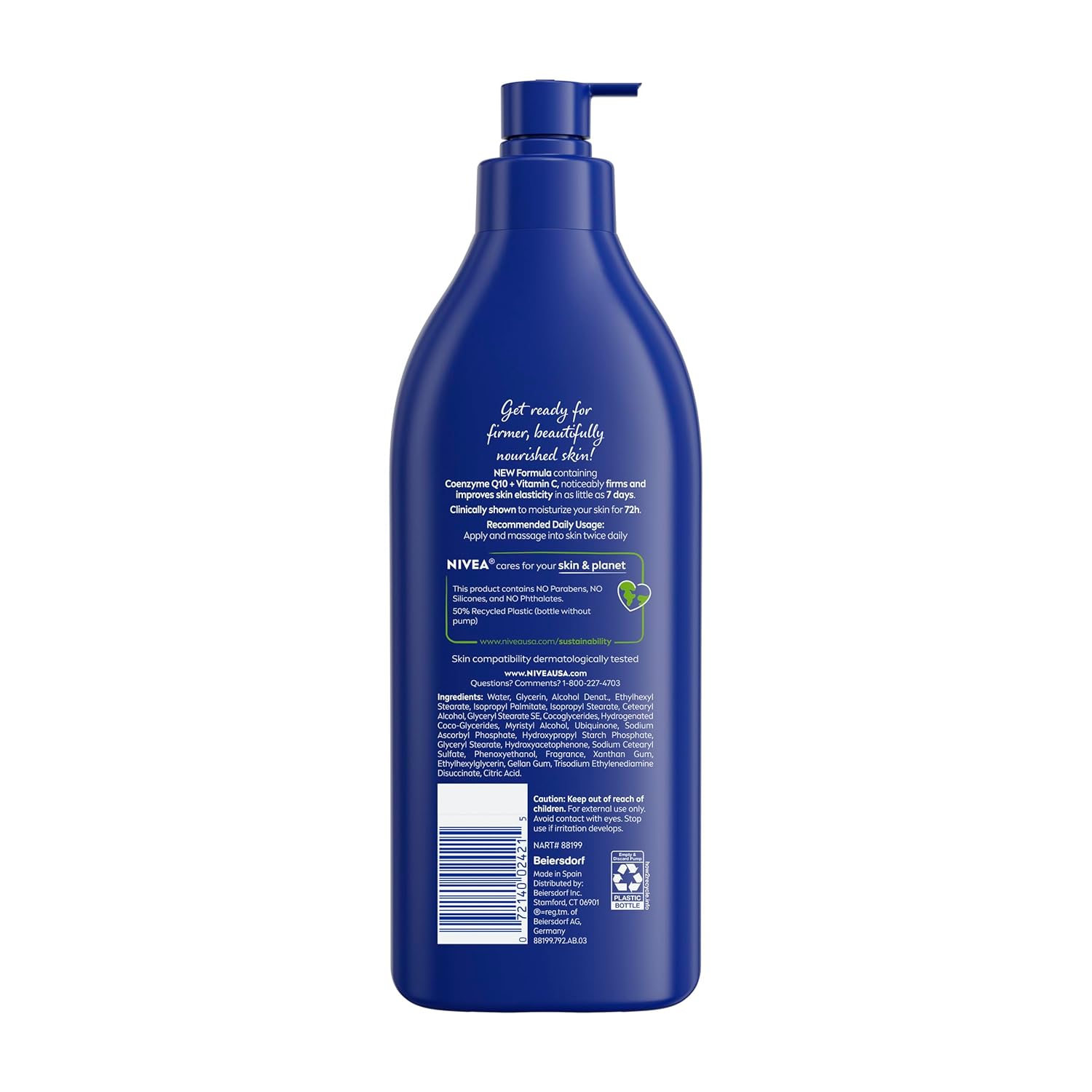 NIVEA Skin Firming Body Lotion with Q10 – Clean Beauty Staple for the Uncluttered Vanity, 16.9 Fl Oz