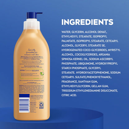 NIVEA Skin Firming Melanin Beauty & Hydration Body Lotion – Thoughtful Birthday Gift for Her