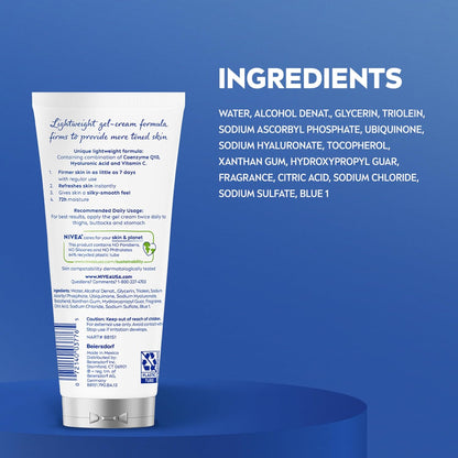 NIVEA Skin Firming & Toning Body Gel Cream – Clean Q10 Formula for an Uncluttered Bathroom Countertop