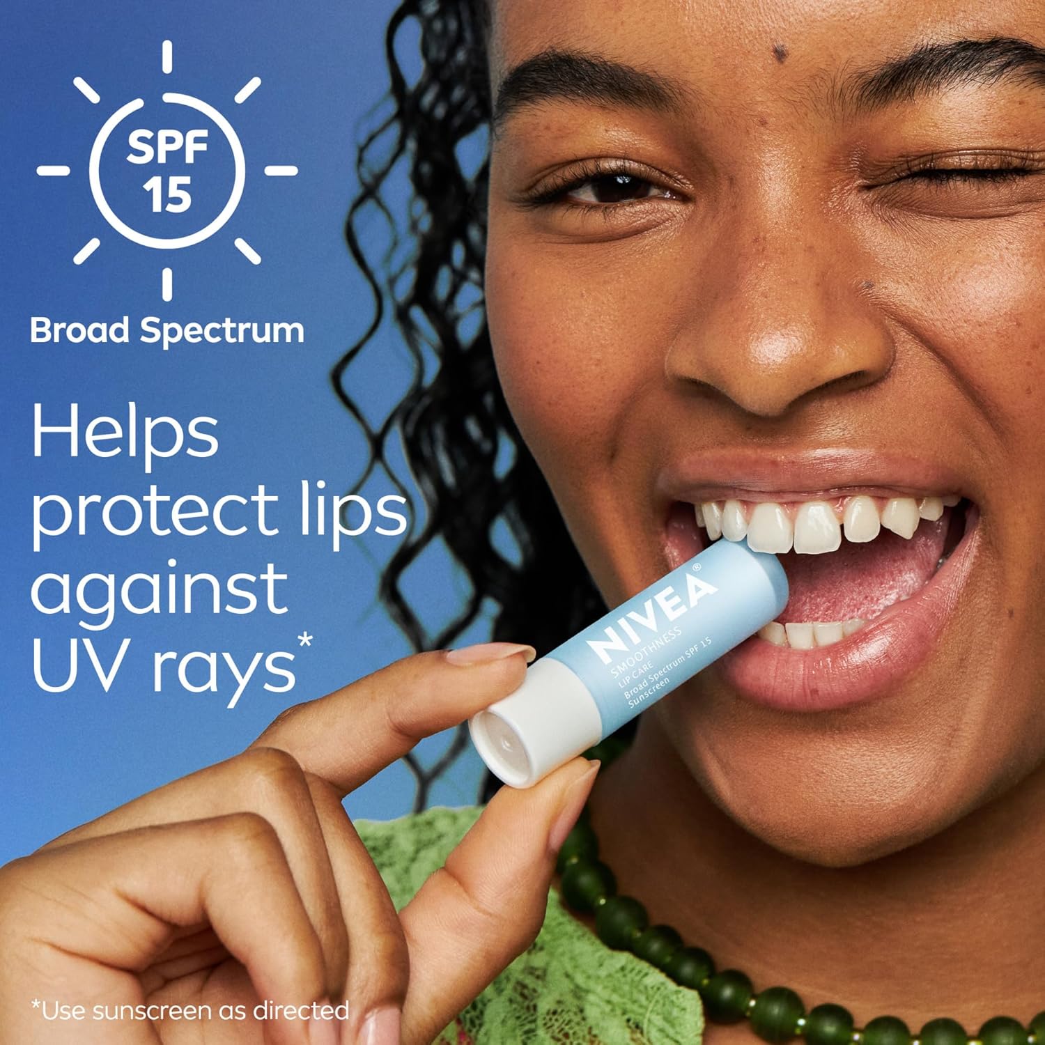 NIVEA Smoothness SPF 15 Lip Balm – Pocket-Sized Sunscreen Lip Care for Beach, Pool, and Hiking