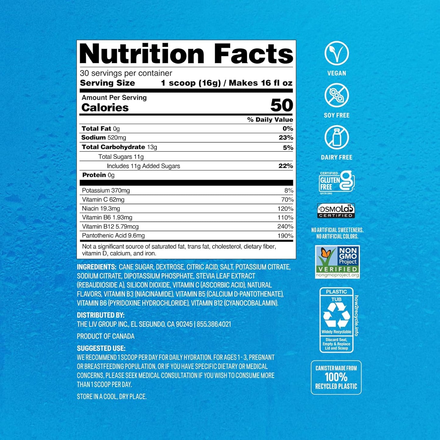 no artificial colors, gluten-free, soy-free, dairy-free, non-gmo