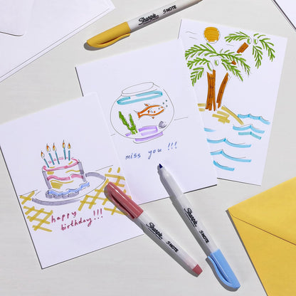 no-bleed ink formulation designed to keep pages clean