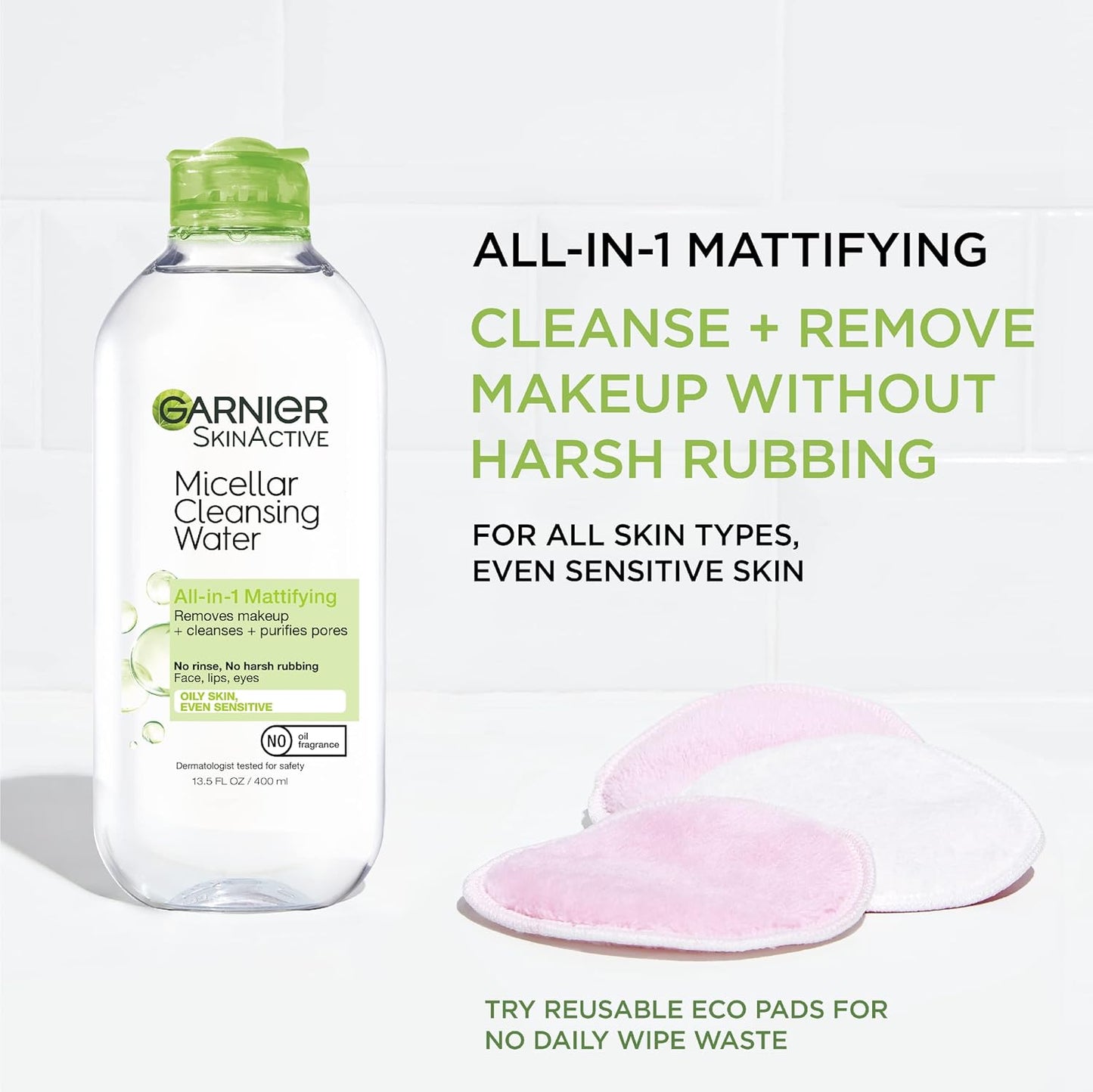 no-rinse, no-rub formula requiring only a saturated cotton pad
